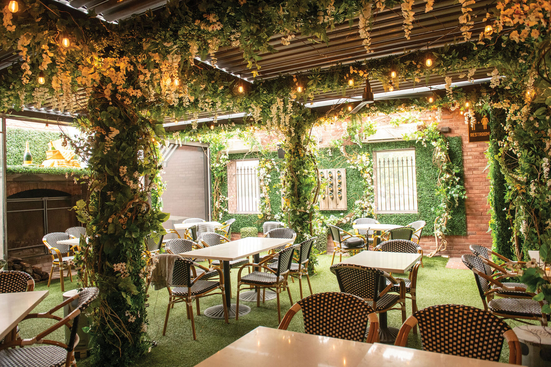 Champagne garden at Geist